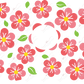 Two Tone Pink Flower - Cold Cup Wrap