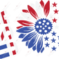 Usa Flower No Hole - Cold Cup Wrap