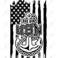 Usn Flag - Ready To Press Sublimation Transfer Print Sublimation