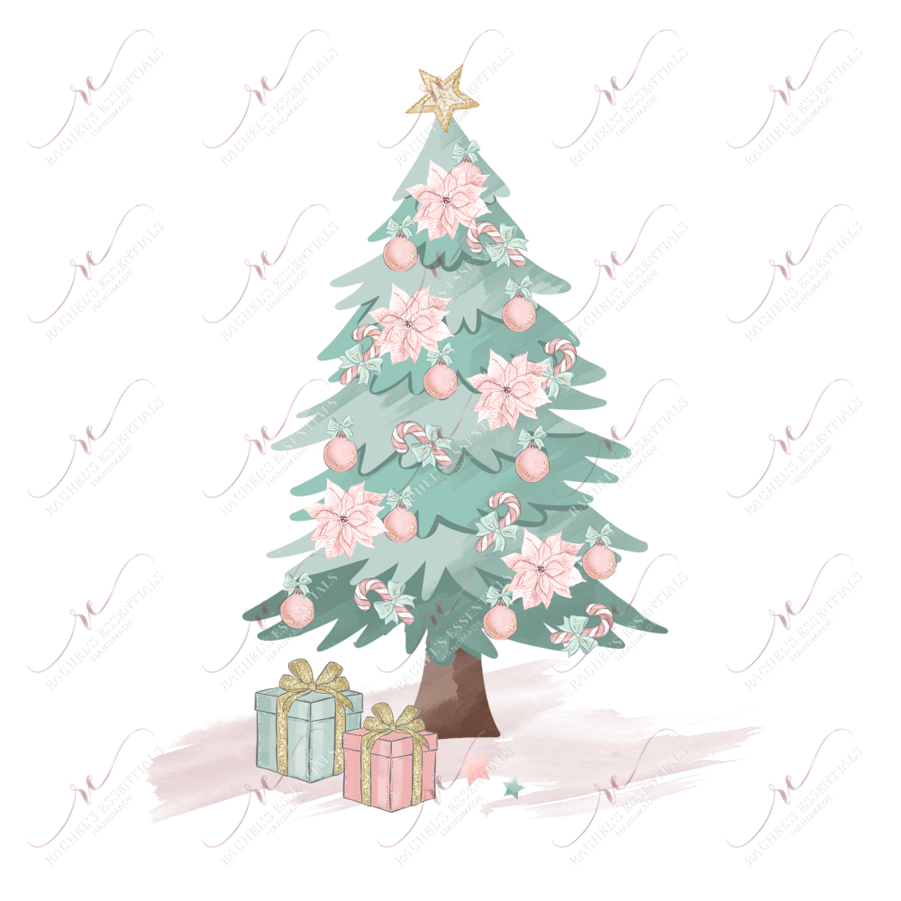 Vintage Christmas Tree - Ready To Press Sublimation Transfer Print Sublimation
