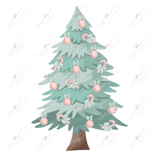 Vintage Christmas Tree - Ready To Press Sublimation Transfer Print Sublimation