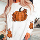 Watercolor Pumpkins Sleeve - Ready To Press Sublimation Transfer Print Sublimation