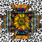 Western Cowprint Sunflower - Ready To Press Sublimation Transfer Print Sublimation