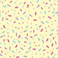 Yellow Mixed Sprinkles - Ready To Press Sublimation Transfer Print Sublimation
